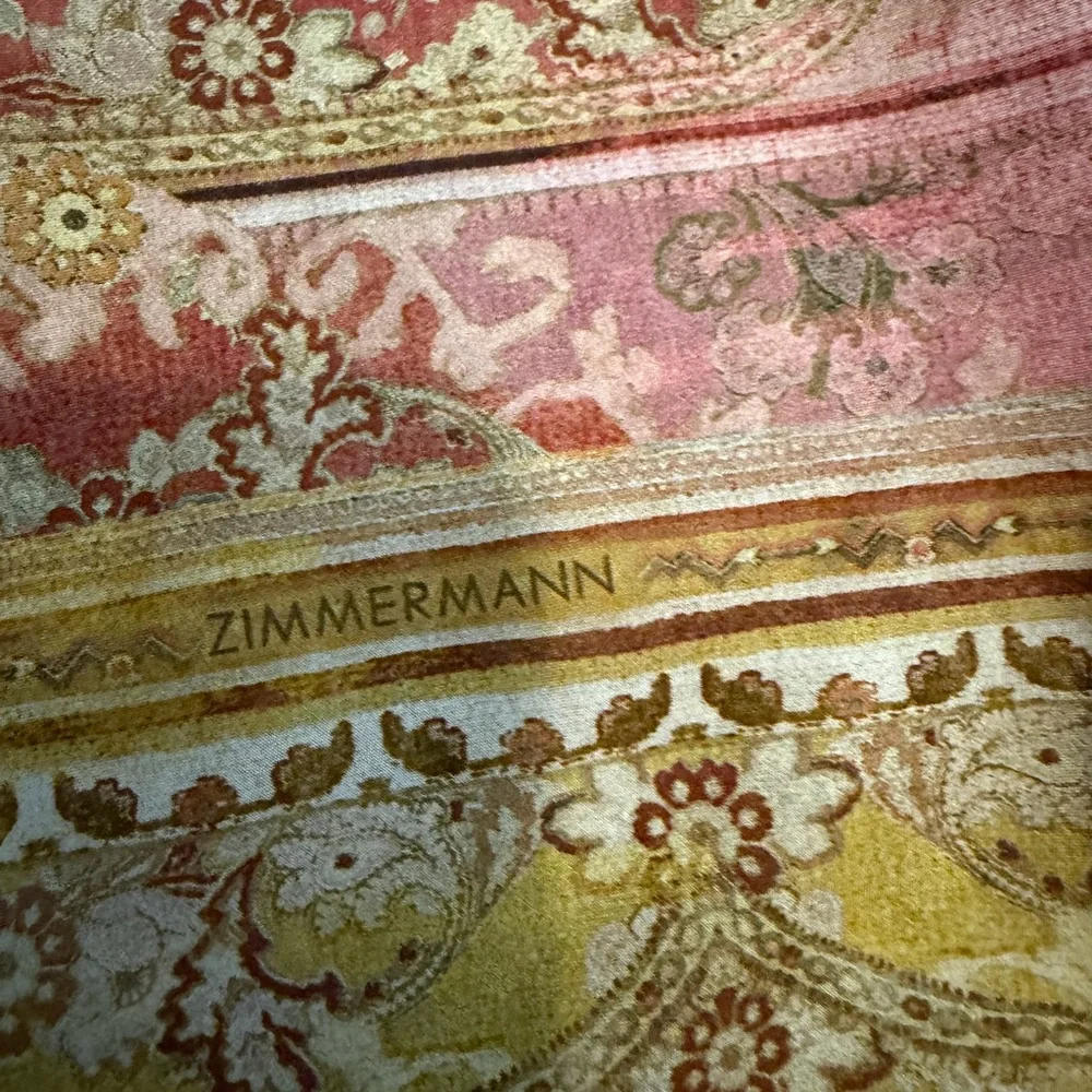 Zimmermann Tallow Printed 100% Silk Midi  Dress - Picture 4 of 5